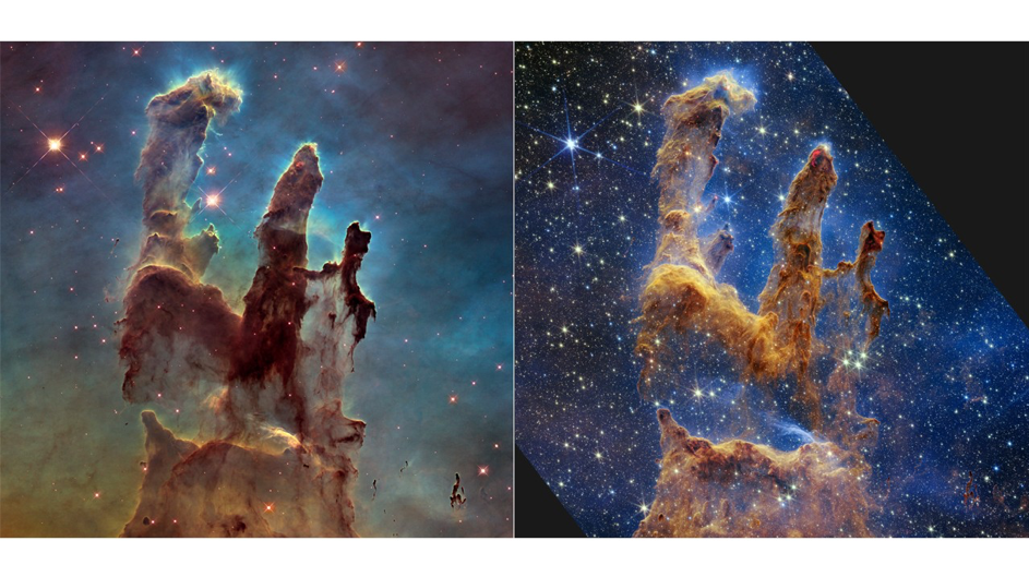 comparaison Hubble/James Webb